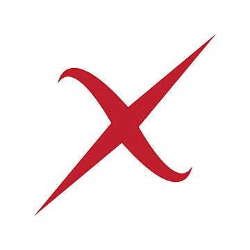 x symbol red